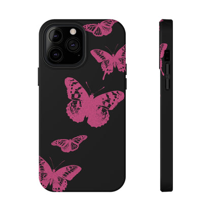 Pink Butterflies MagSafe Tough iPhone Case