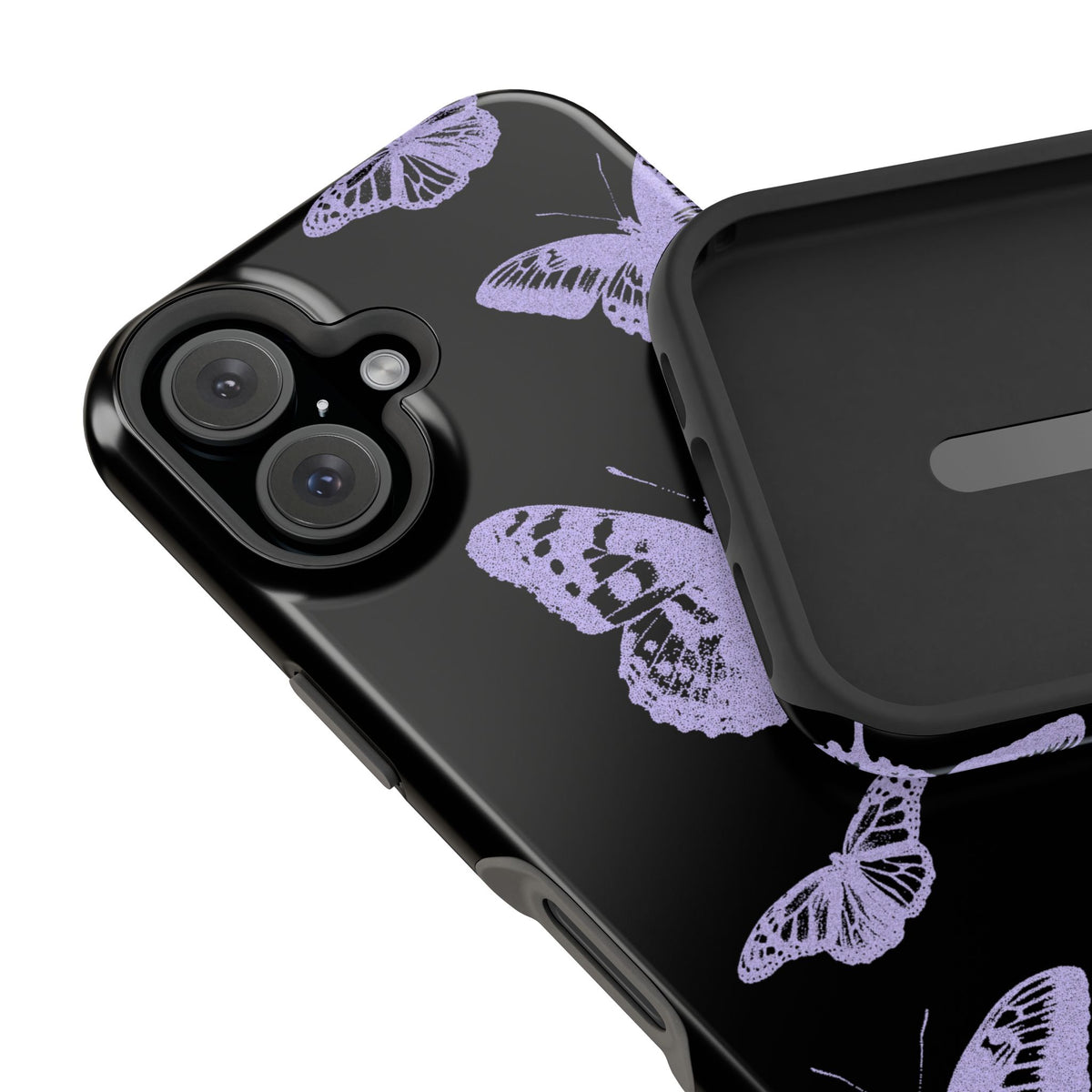 Purple Butterflies Tough iPhone Case