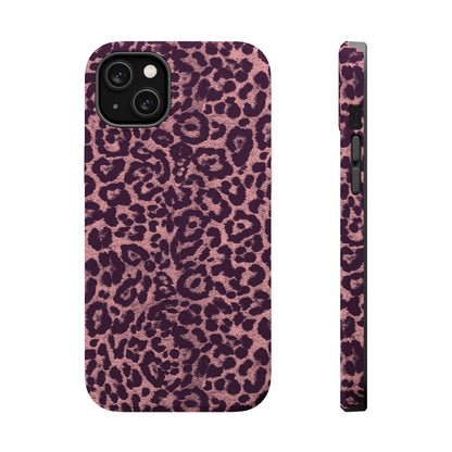Purple Leopard MagSafe Tough iPhone Case