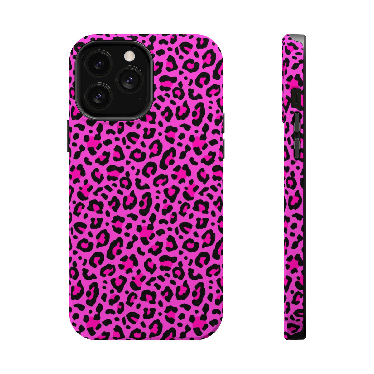 Pink Leopard MagSafe Tough iPhone Case