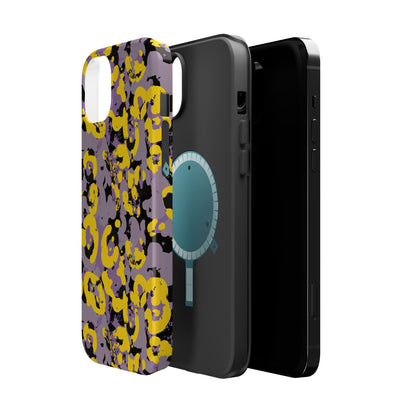 Yellow Leopard MagSafe Tough iPhone Case