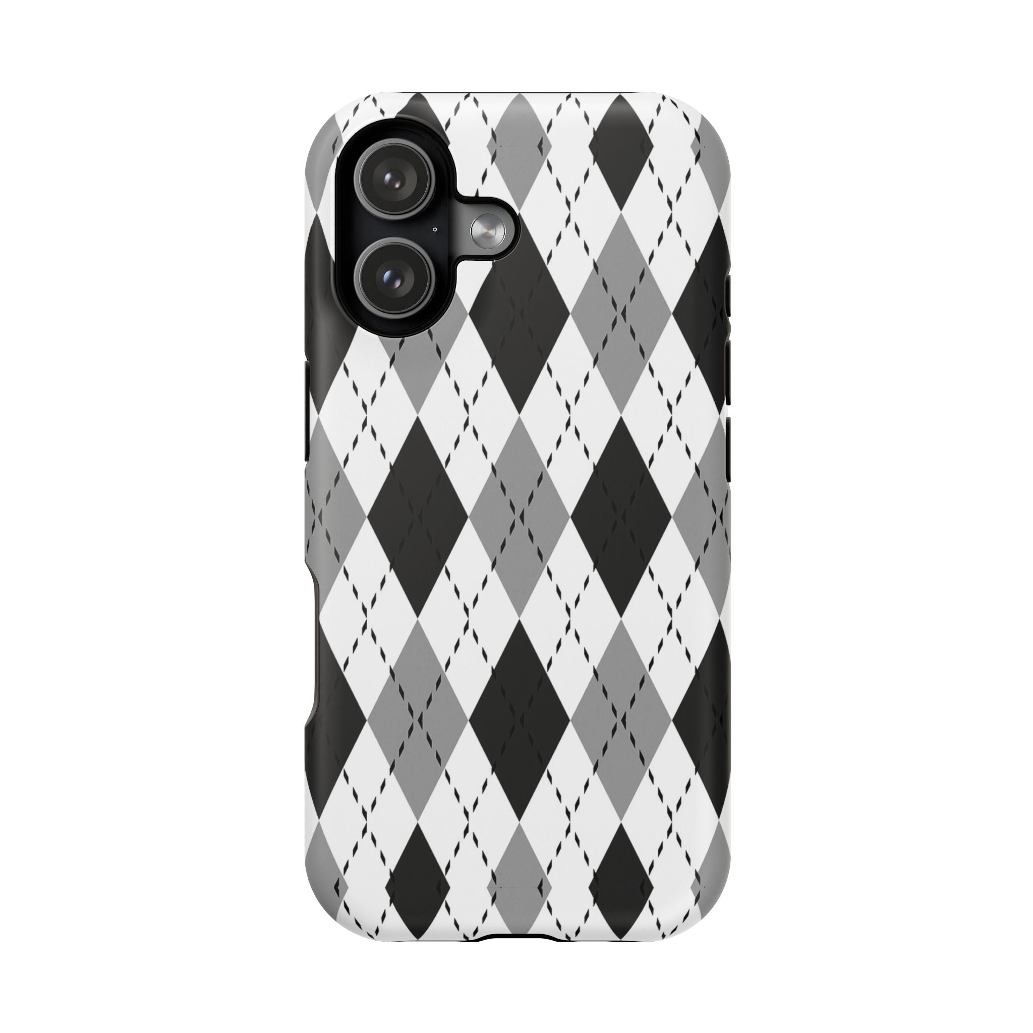 Monochrome Argyle Tough iPhone Case