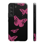 Pink Butterflies Tough Samsung Case