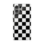 Black Grid Tough Samsung Case