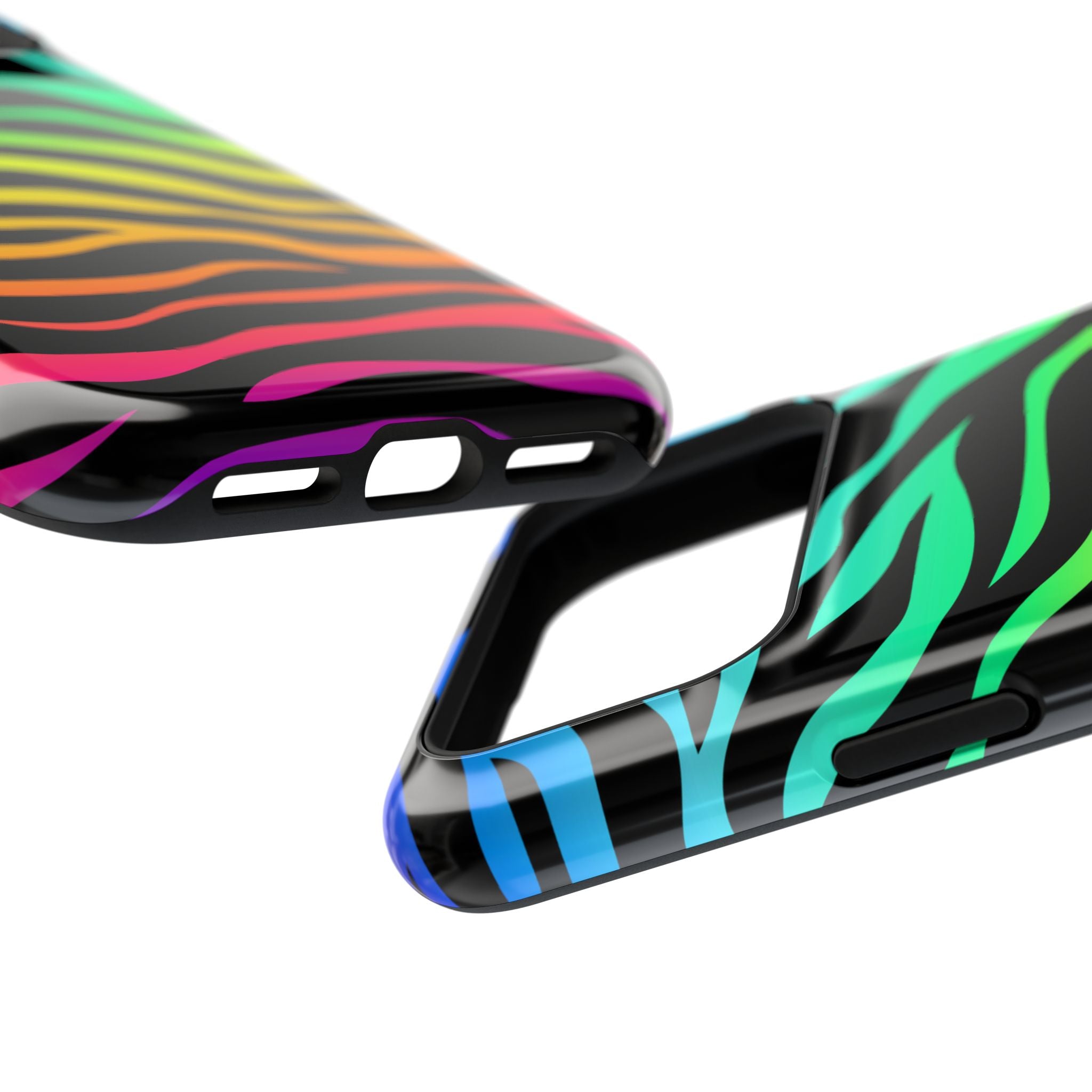 Neon Stripes Tough iPhone Case