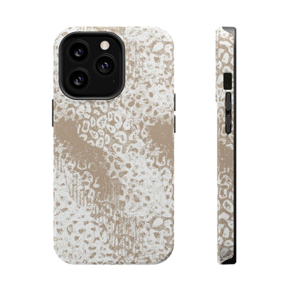 White Leopard MagSafe Tough iPhone Case
