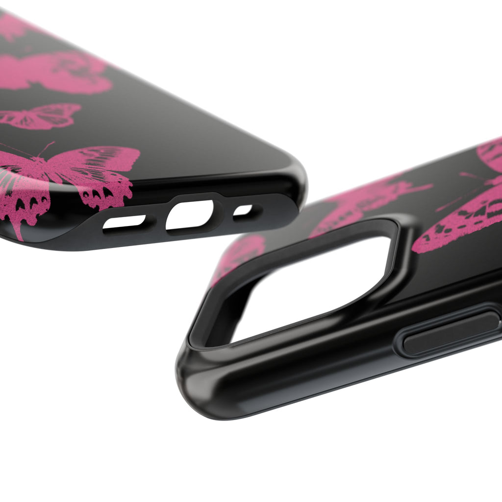 Pink Butterflies Tough iPhone Case