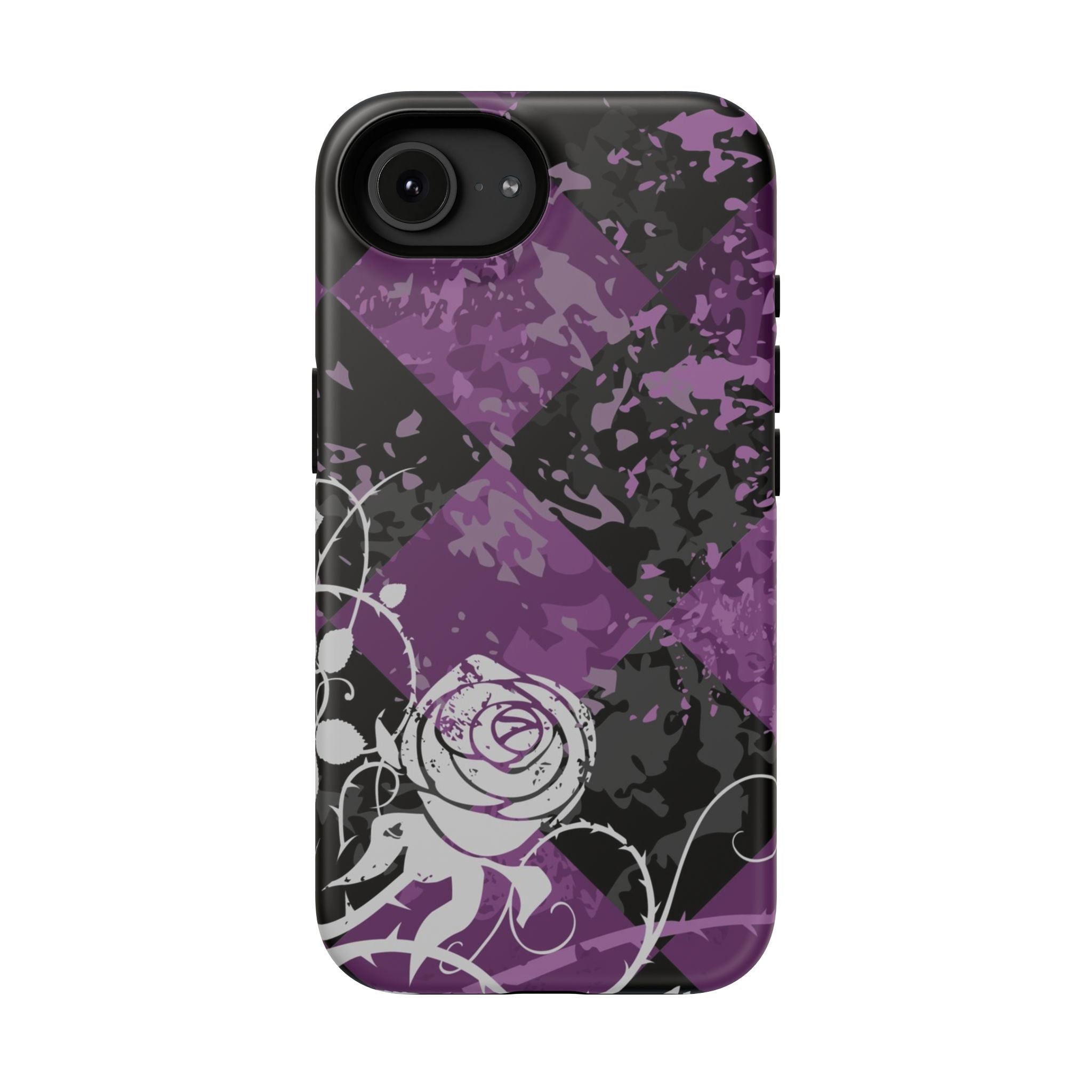 Checkered Rose Tough iPhone Case