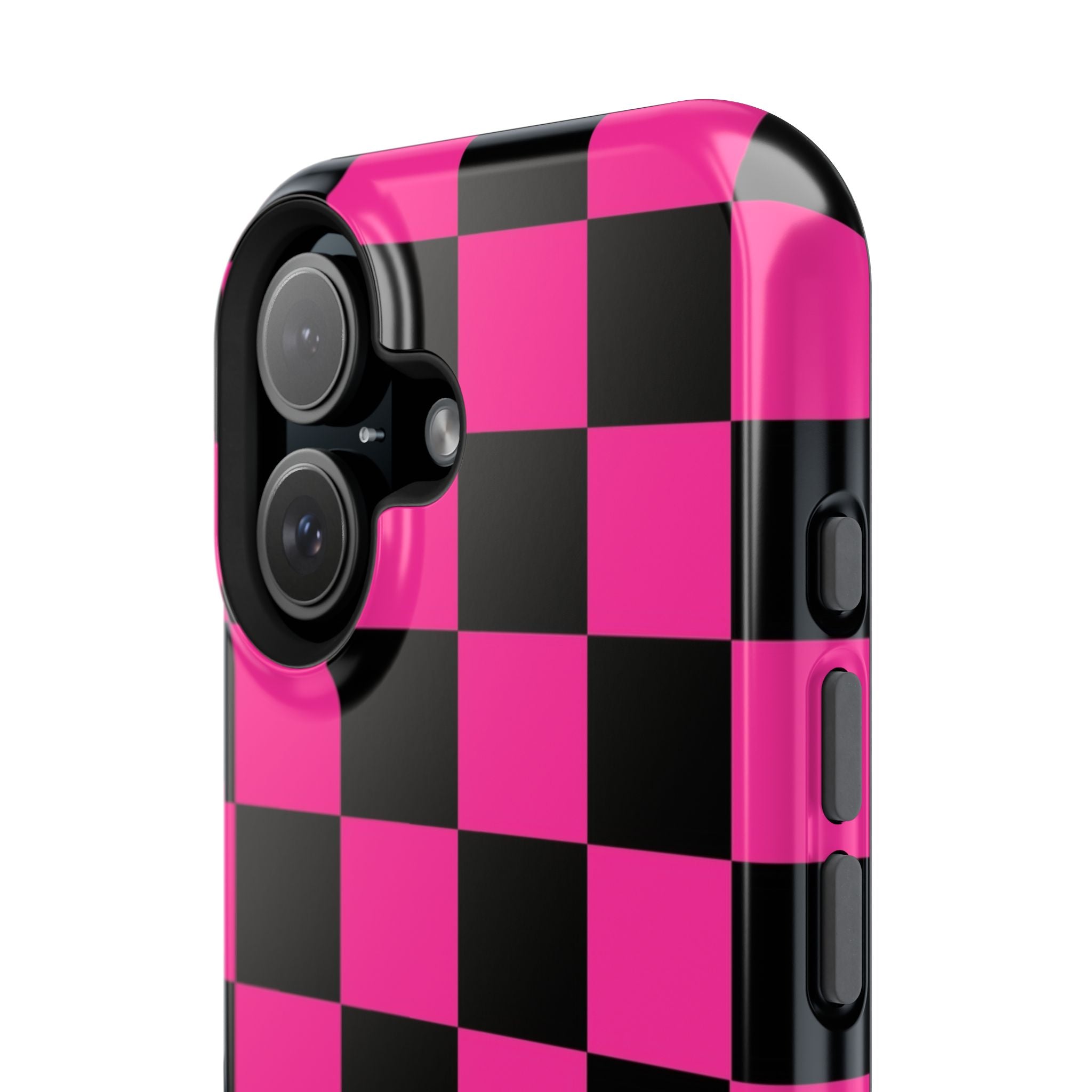 Pink Grid Tough iPhone Case