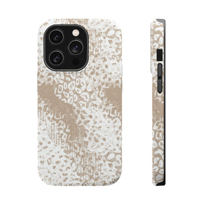 White Leopard MagSafe Tough iPhone Case