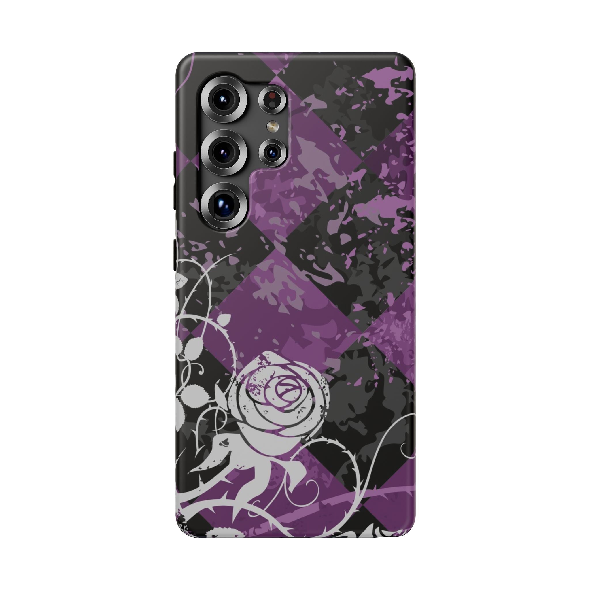 Checkered Rose Tough Samsung Case