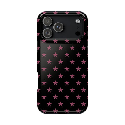 Burgundy Stars MagSafe Tough iPhone Case
