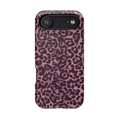 Purple Leopard MagSafe Tough iPhone Case