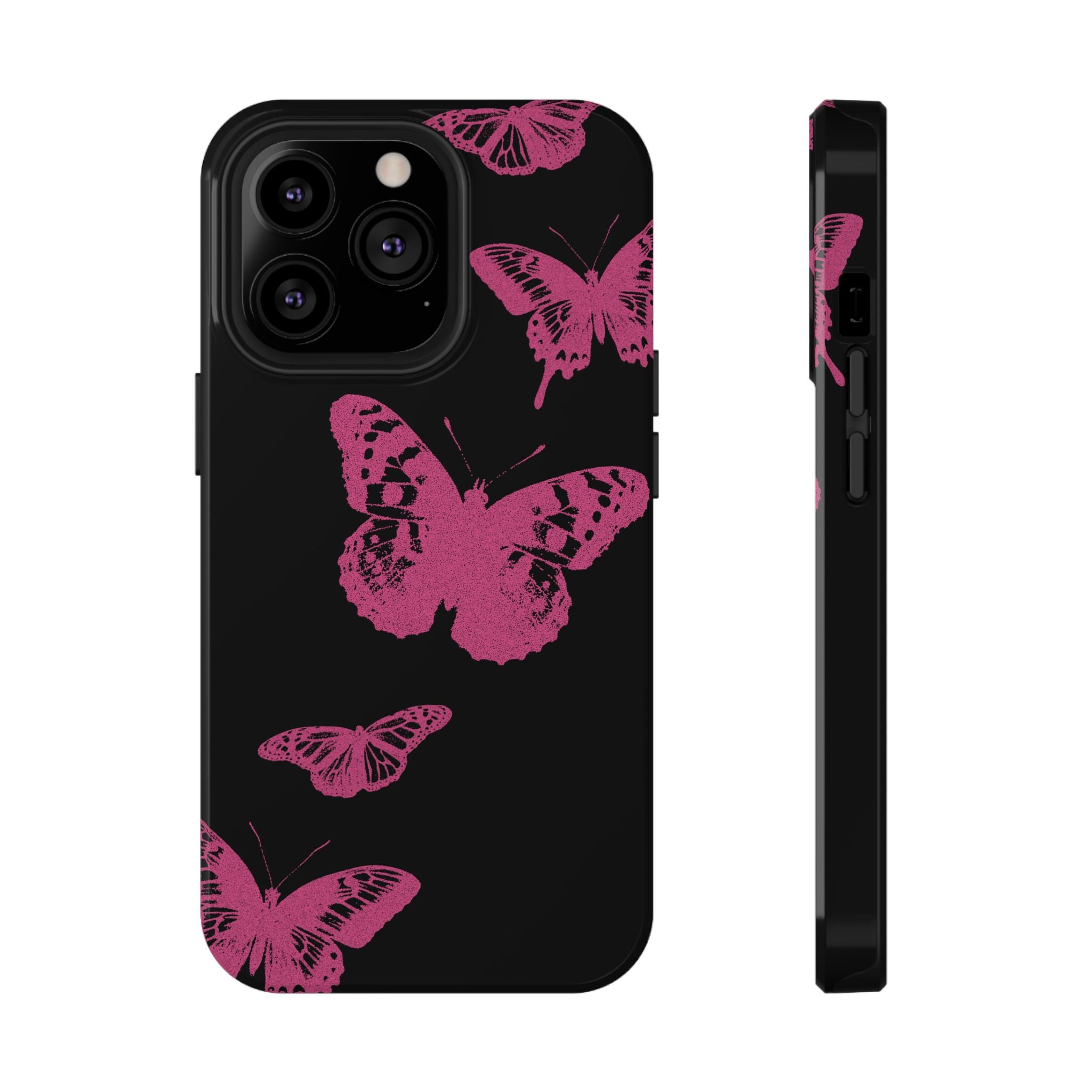 Pink Butterflies Tough iPhone Case