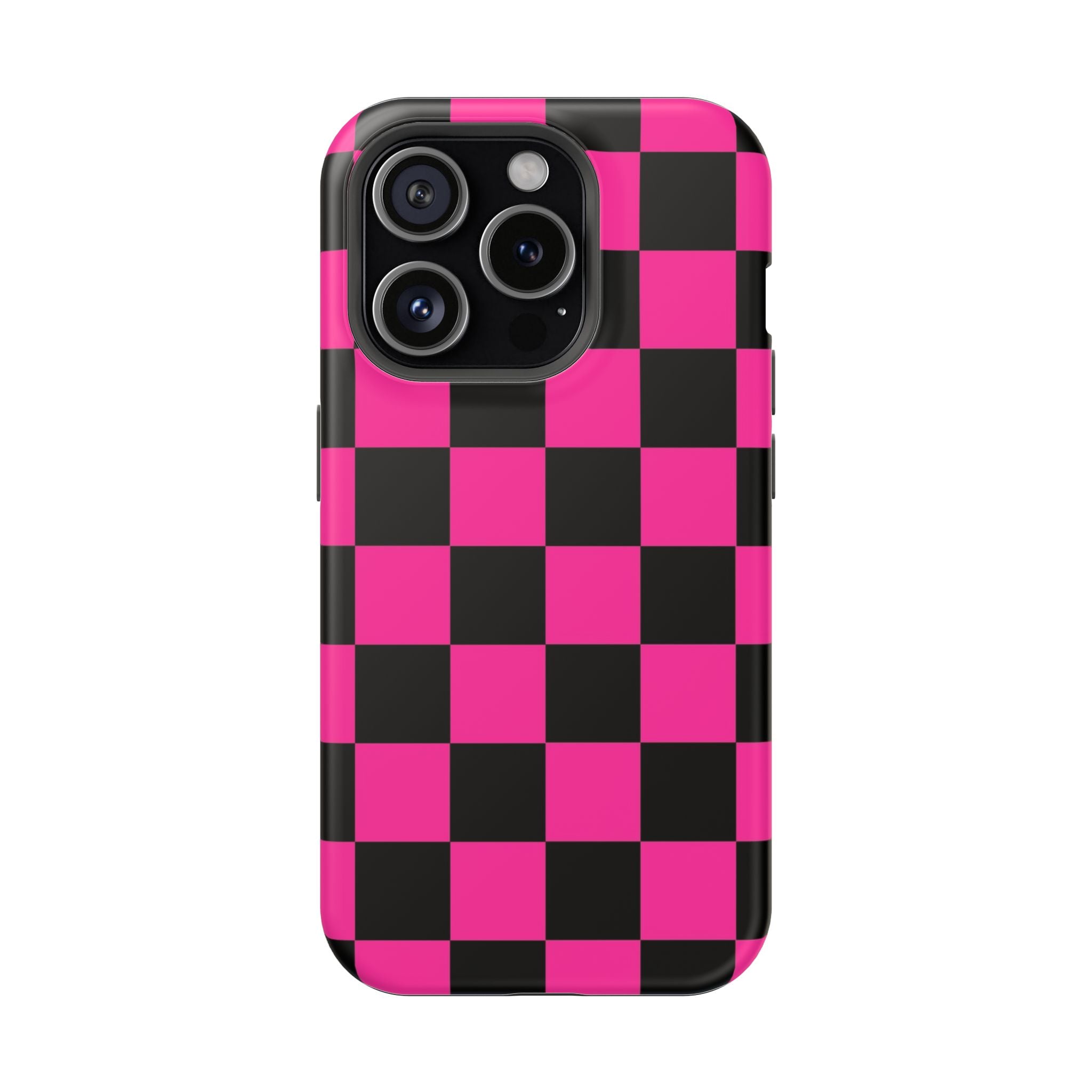Pink Grid Tough iPhone Case