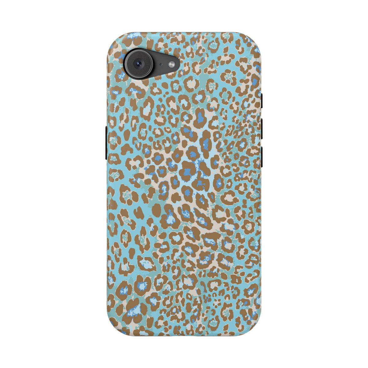 Faded Blue Leopard MagSafe Tough iPhone Case