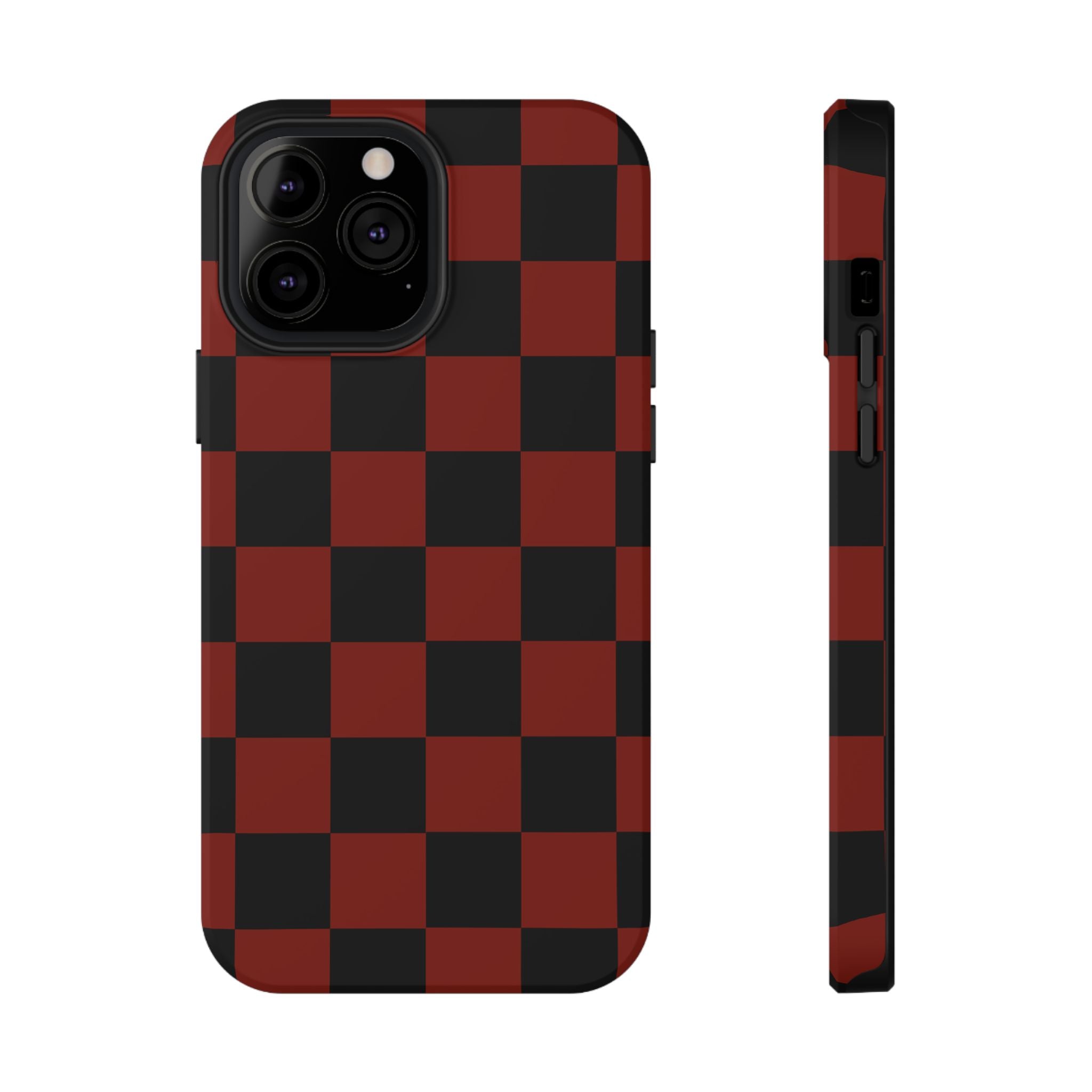 Red Grid Tough iPhone Case
