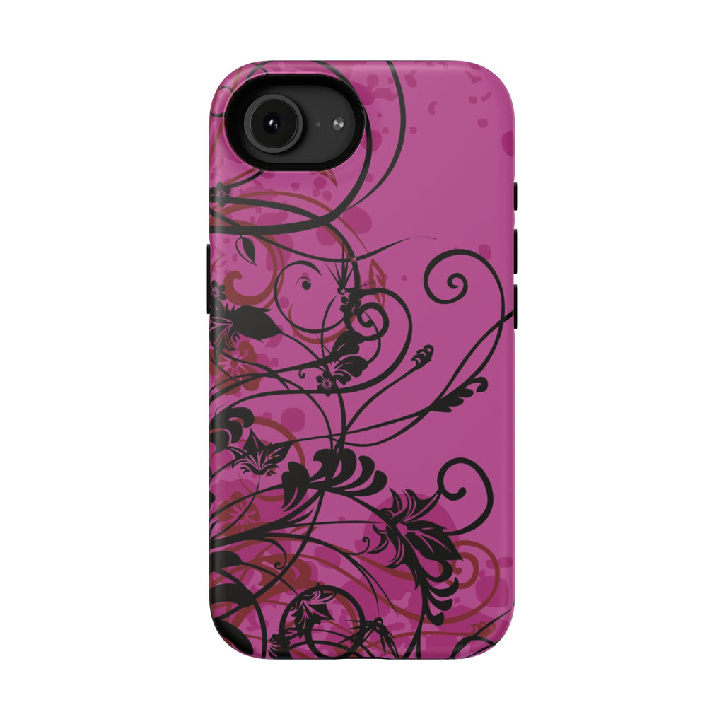Midnight Petals Tough iPhone Case