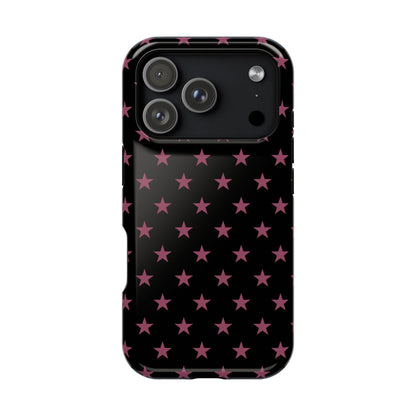 Burgundy Stars MagSafe Tough iPhone Case