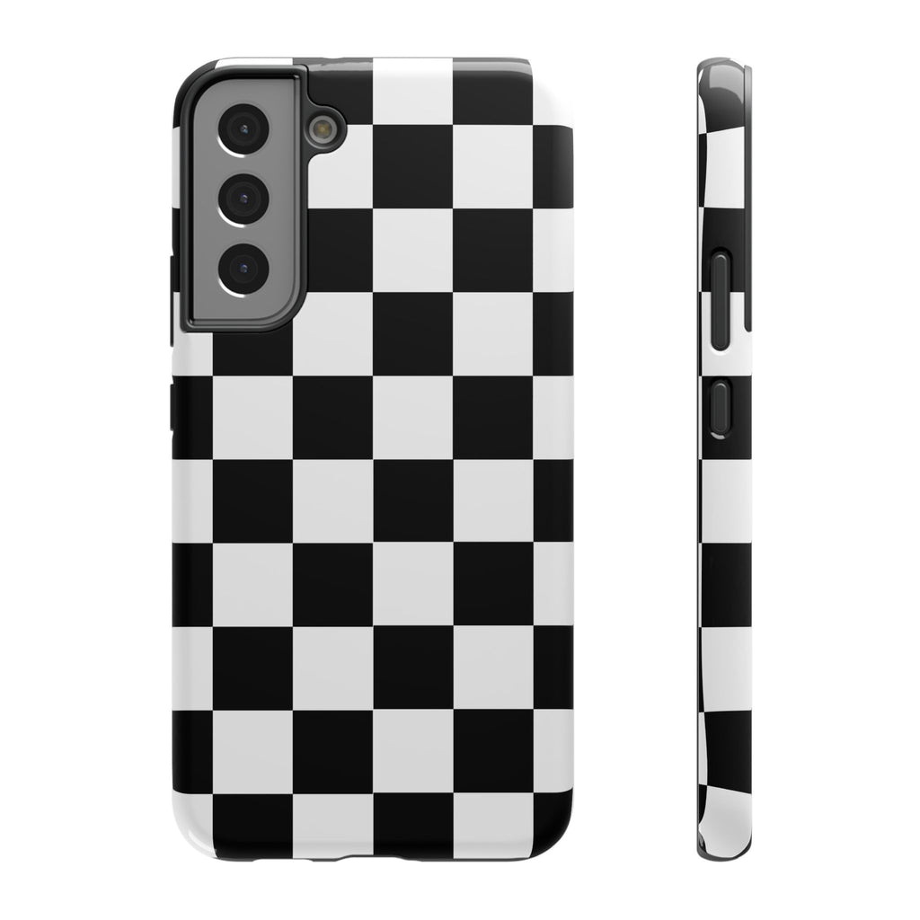 Black Grid Tough Samsung Case