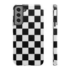 Black Grid Tough Samsung Case