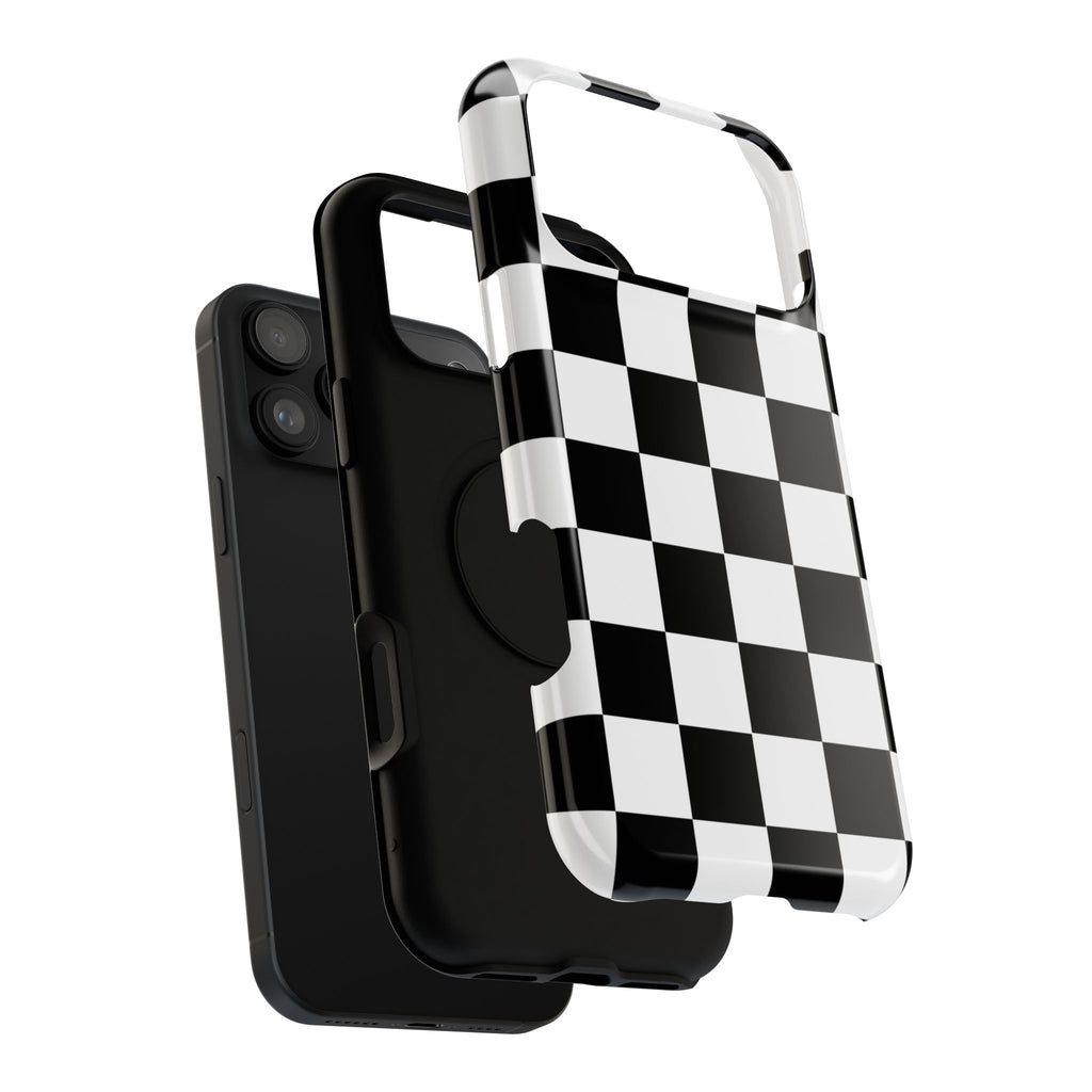 Black Grid Tough iPhone Case