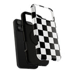 Black Grid Tough iPhone Case