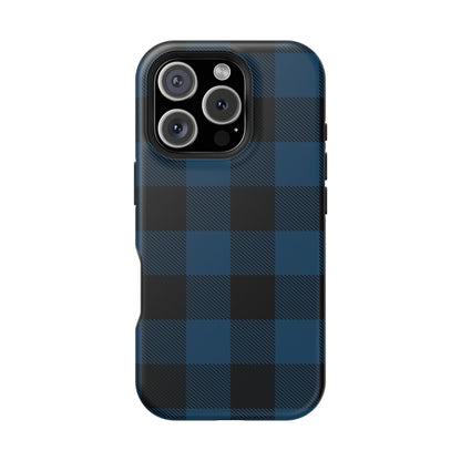 Blue Flannel MagSafe Tough iPhone Case