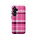 Pink Plaid Tough Samsung Case
