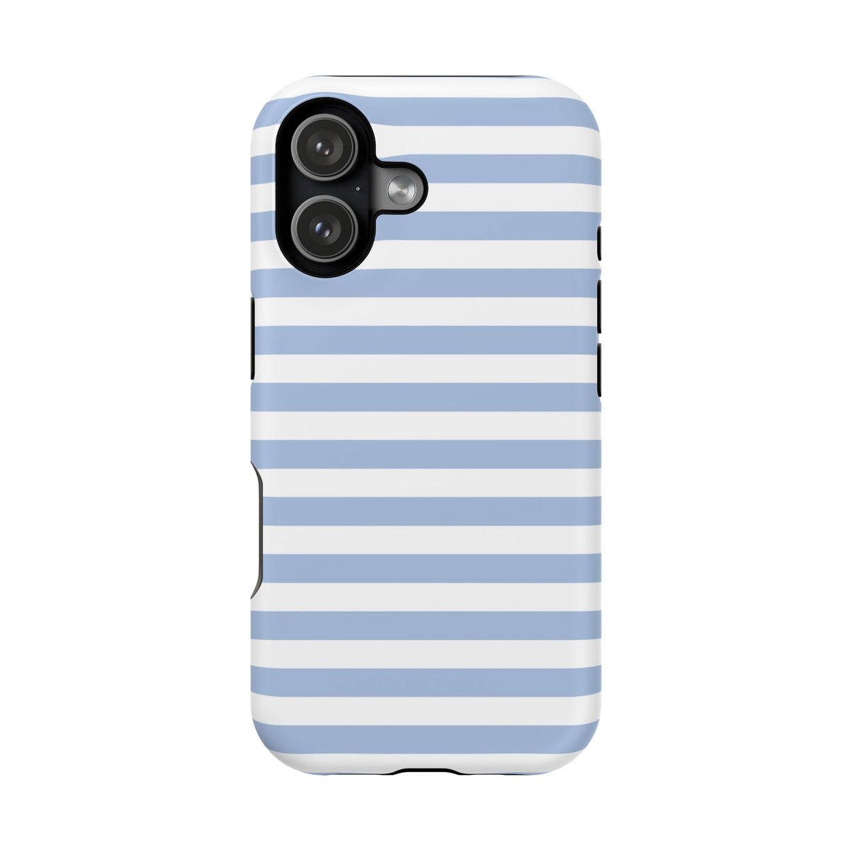 White and Blue Stripes MagSafe Tough iPhone Case