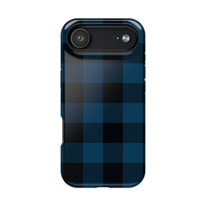 Blue Flannel MagSafe Tough iPhone Case