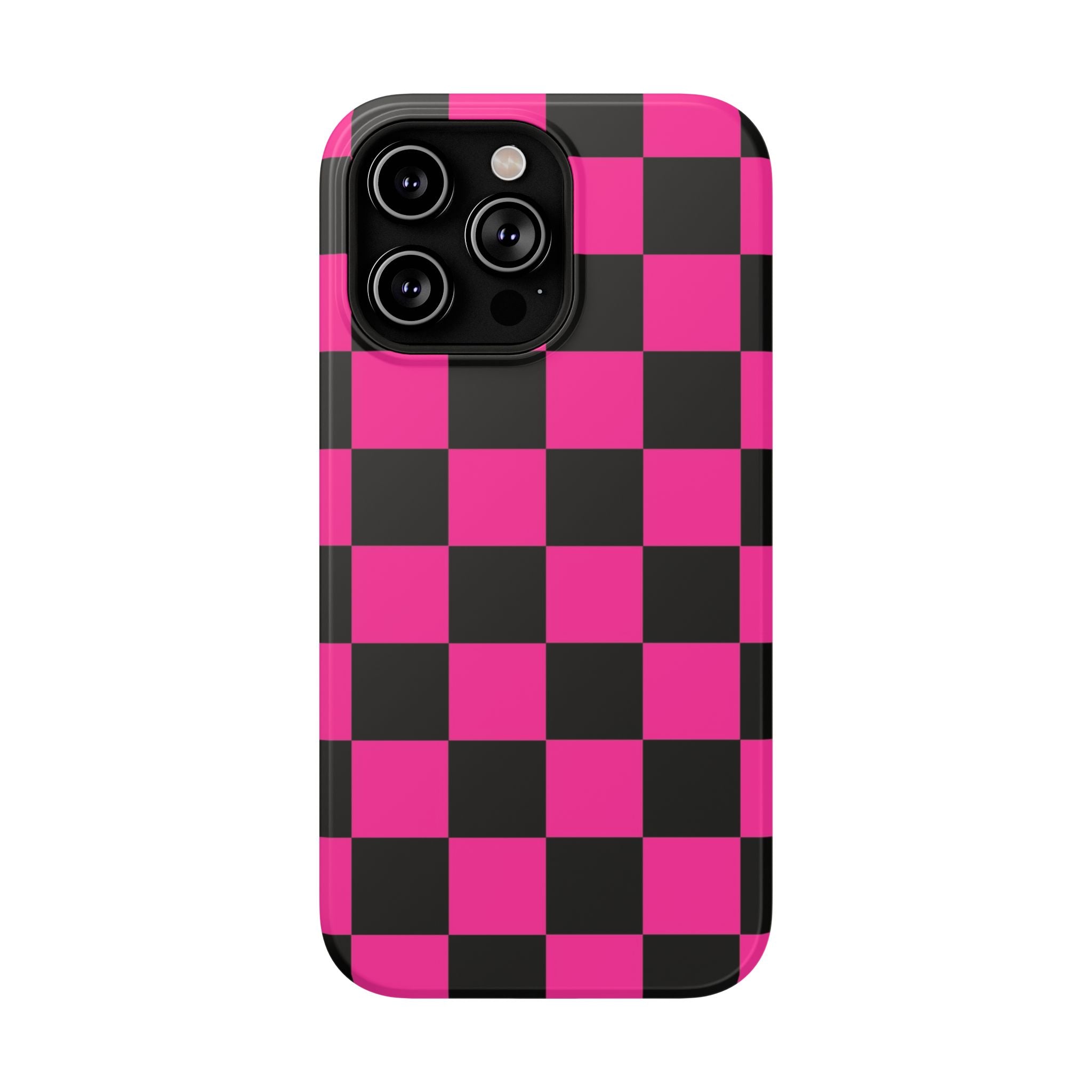 Pink Grid Tough iPhone Case