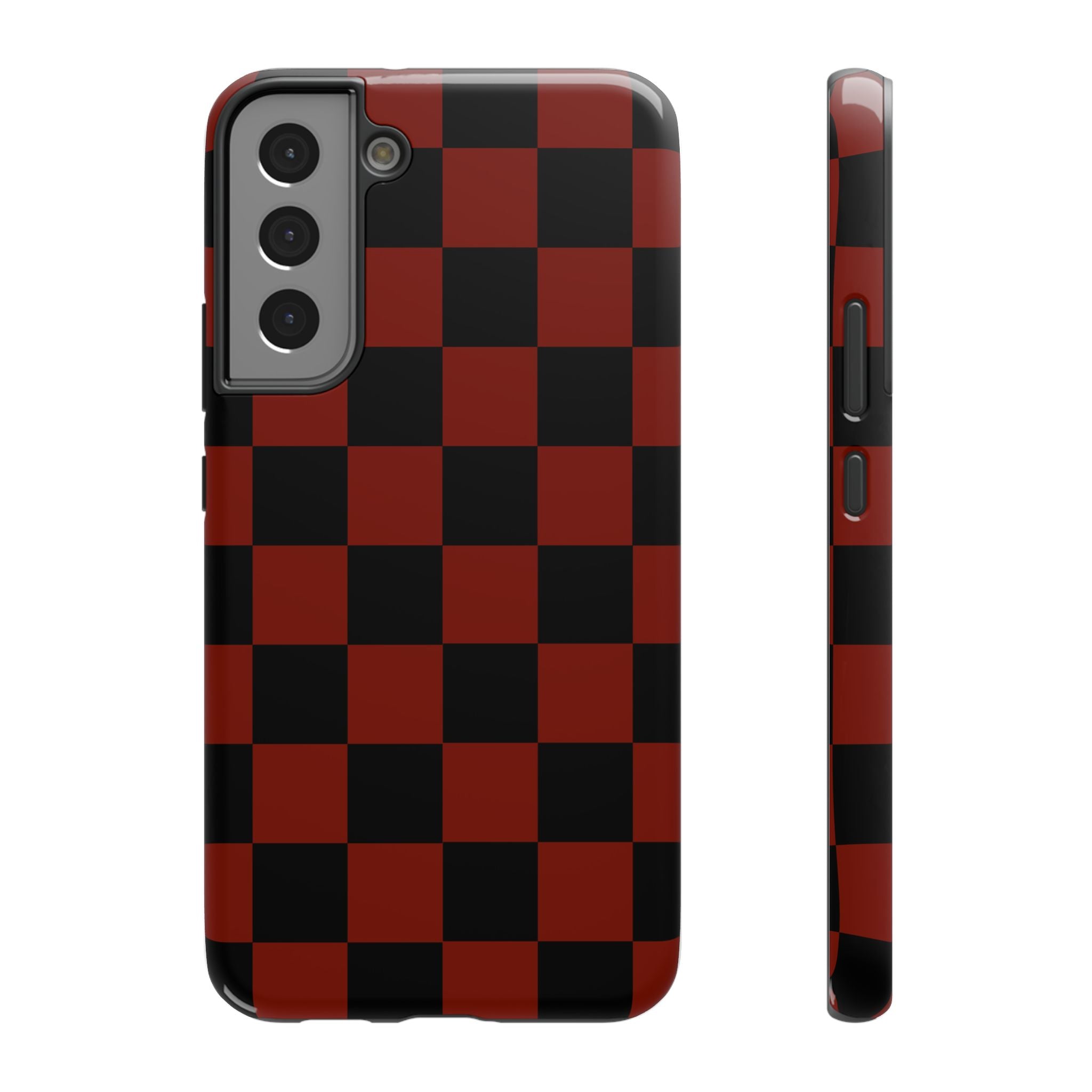 Red Grid Tough Samsung Case