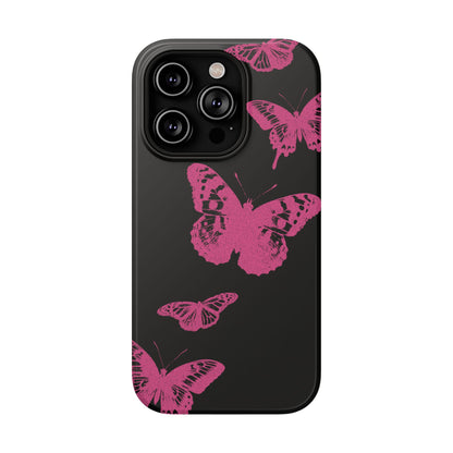 Pink Butterflies MagSafe Tough iPhone Case
