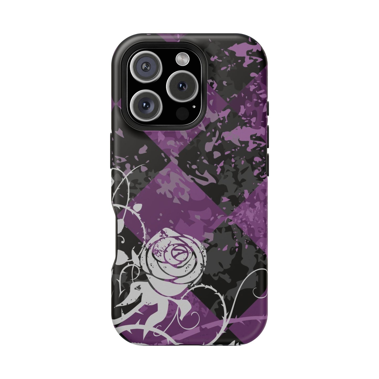 Checkered Rose Tough iPhone Case