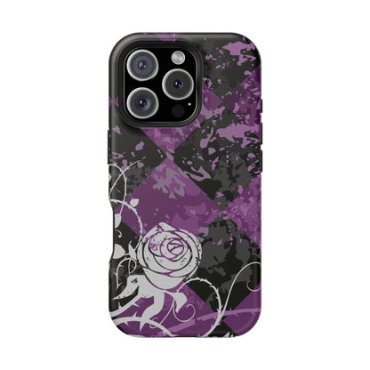 Checkered Rose Tough iPhone Case