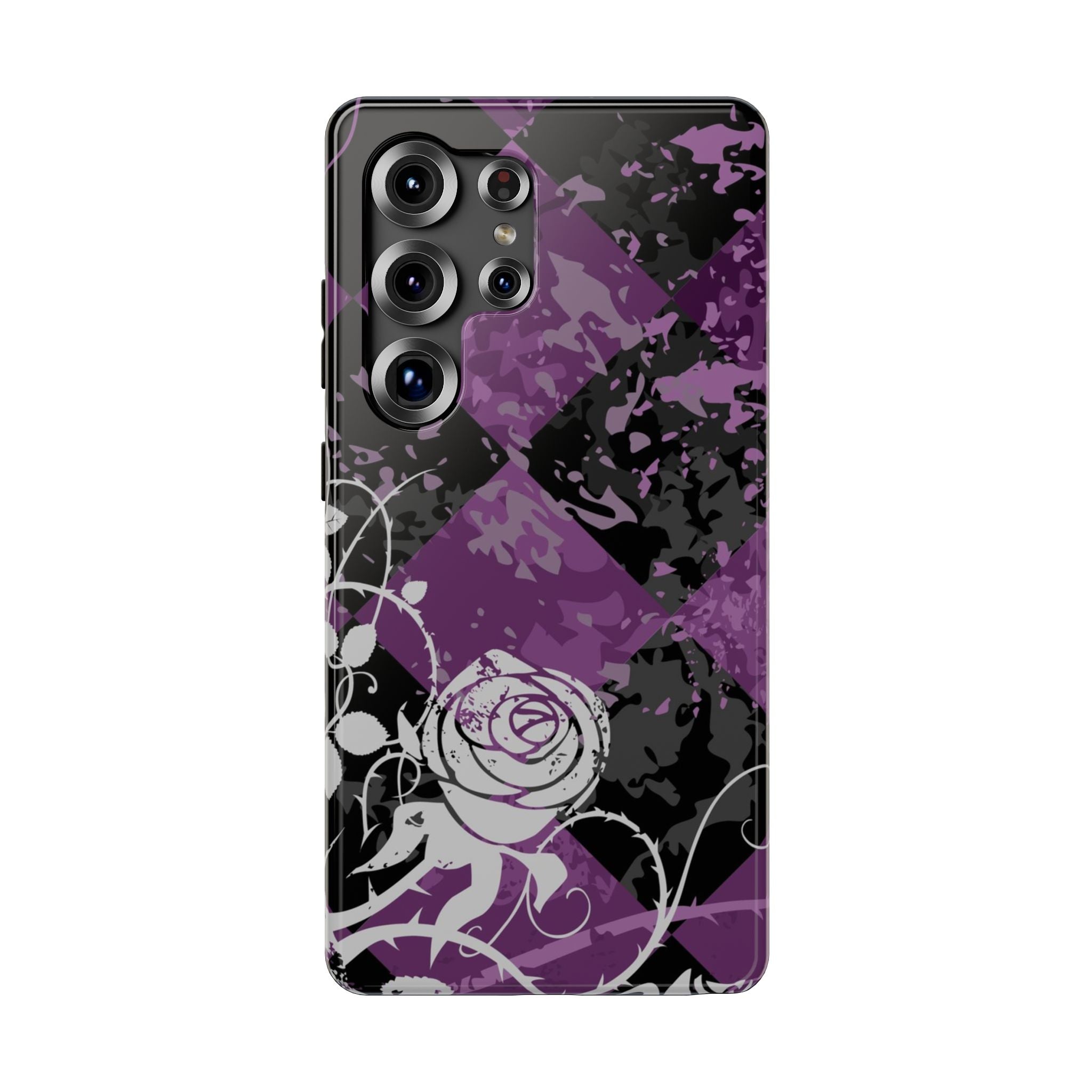 Checkered Rose Tough Samsung Case