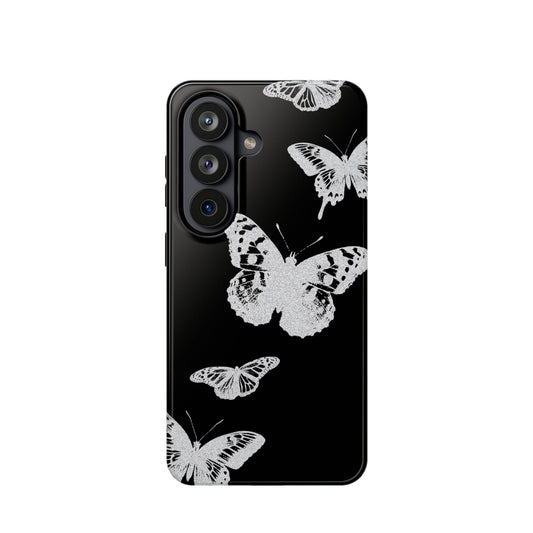White Butterflies Tough Samsung Case