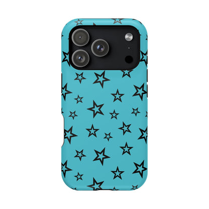 Turquoise Stars MagSafe Tough iPhone Case