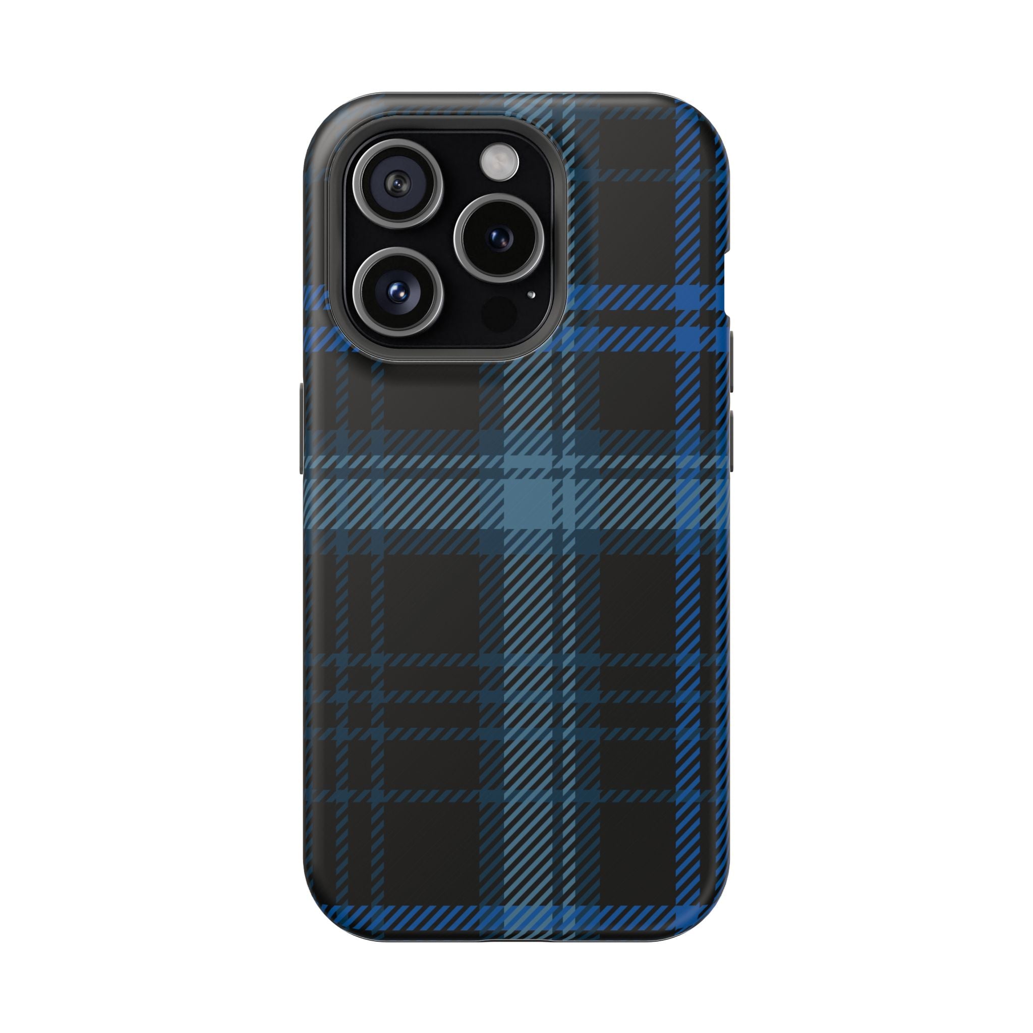 Blue Plaid Tough iPhone Case