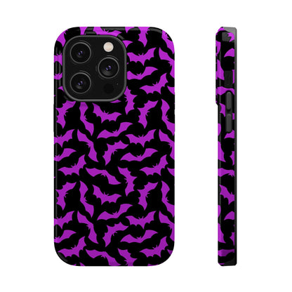 Purple Bats MagSafe Tough iPhone Case