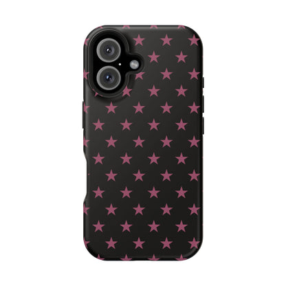 Burgundy Stars MagSafe Tough iPhone Case