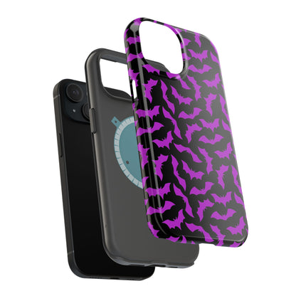 Purple Bats MagSafe Tough iPhone Case