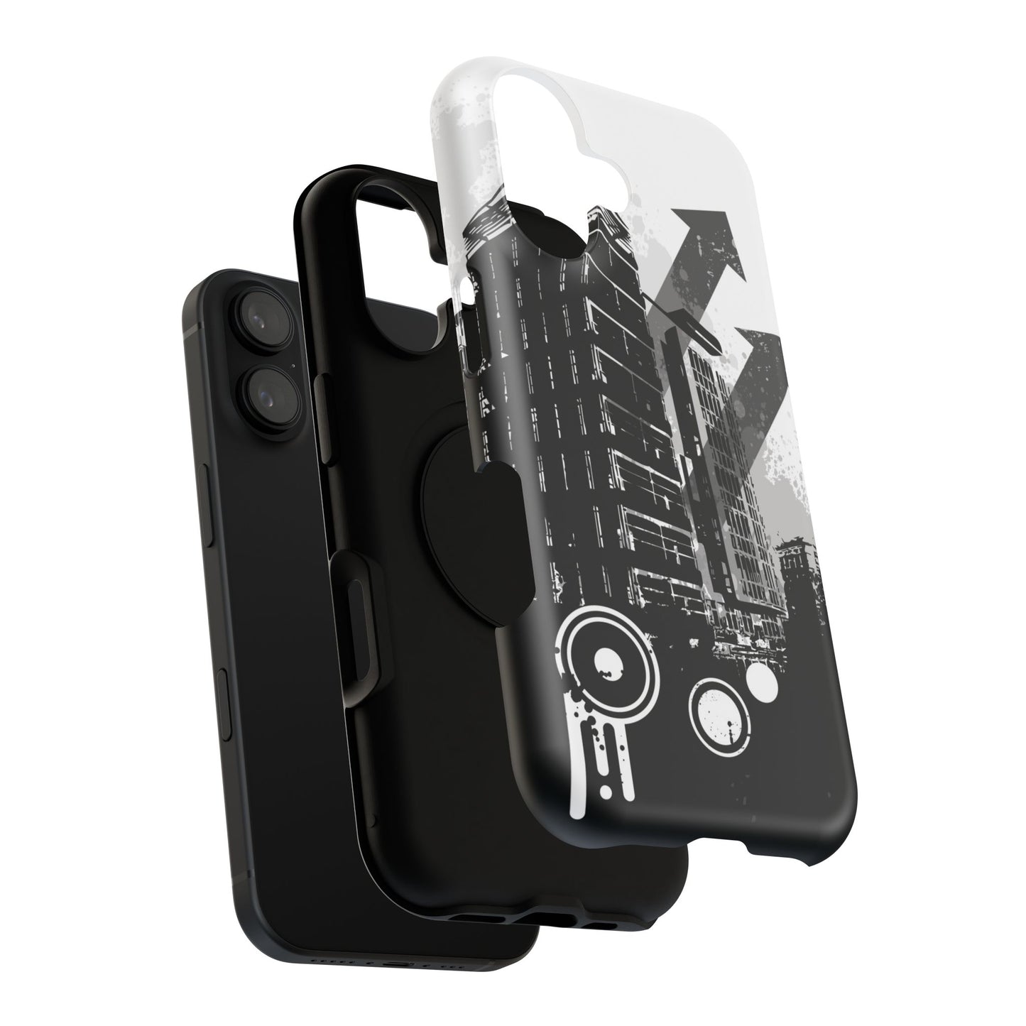 Monochrome City Tough iPhone Case