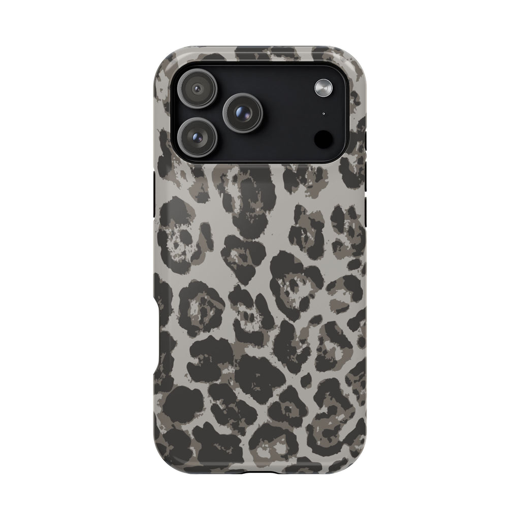 Grey Leopard Tough iPhone Case