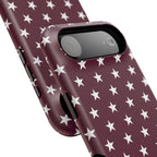 Maroon Stars Tough iPhone Case