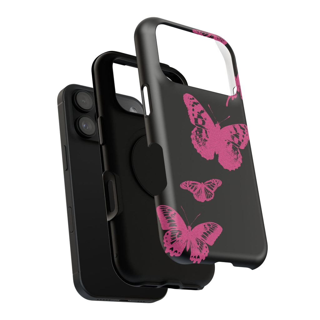 Pink Butterflies Tough iPhone Case