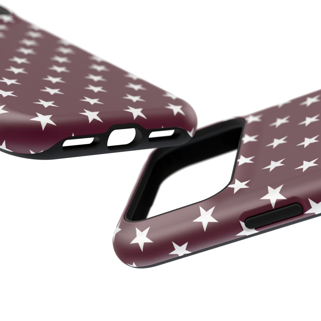 Maroon Stars Tough iPhone Case