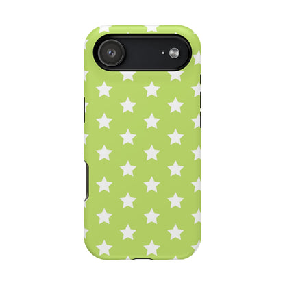 Green Stars MagSafe Tough iPhone Case