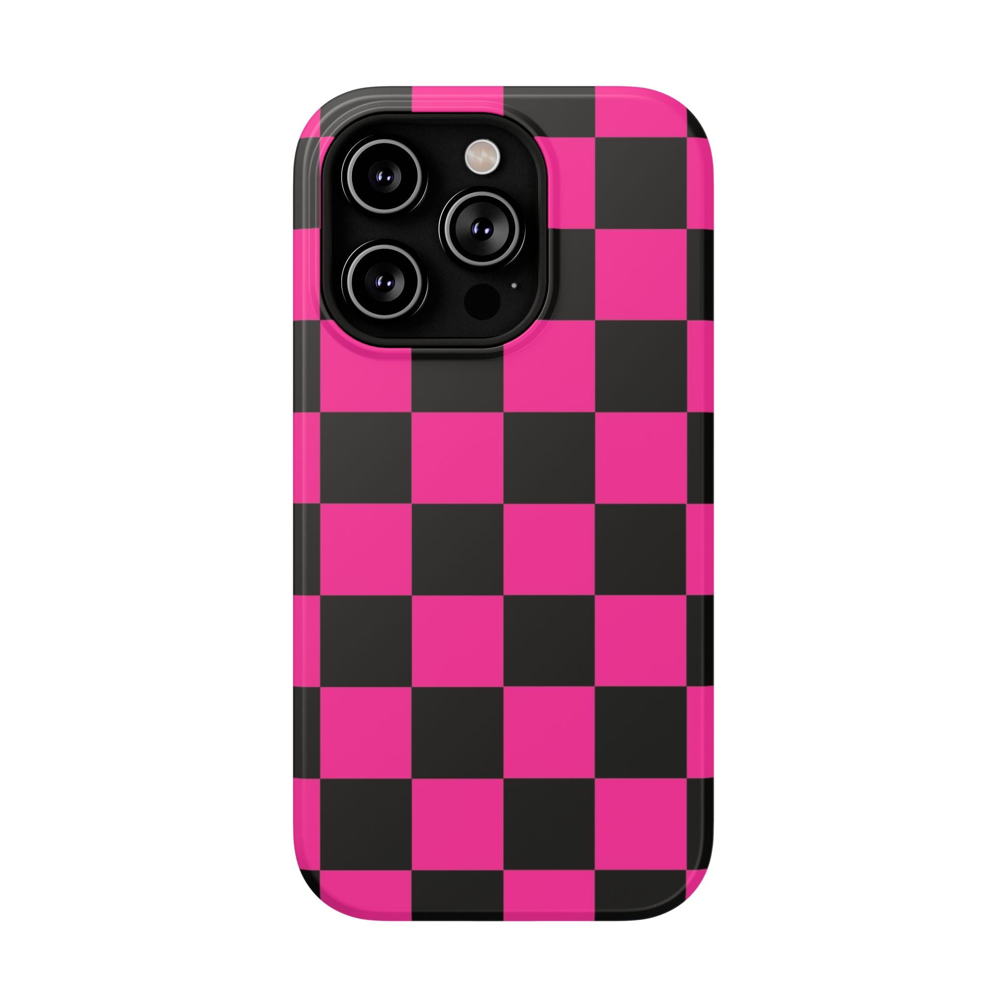 Pink Grid Tough iPhone Case